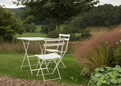 Rome Folding Bistro Set - White white